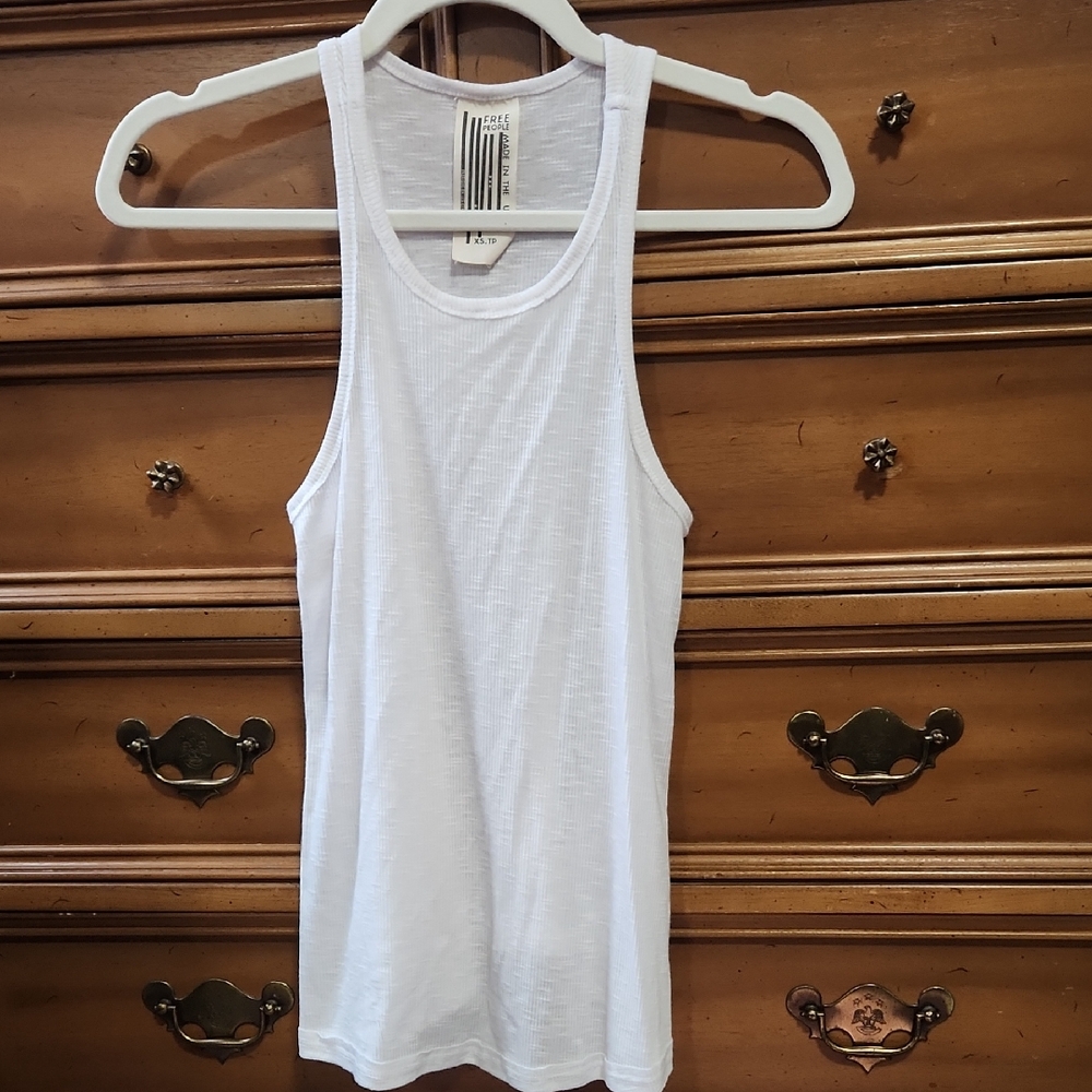 Free People White Sleeveless Top